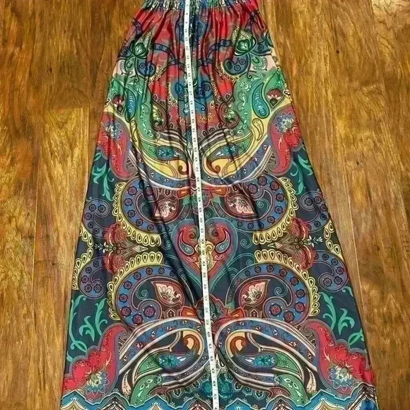 Flying Tomato Women’s Size S Halter Maxi Dress with Multicolored Paisley Print - Picture 6 of 9